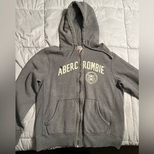Vintage Abercrombie & Fitch Men’s zip hoodie - circa early 2000’s - Grey color
